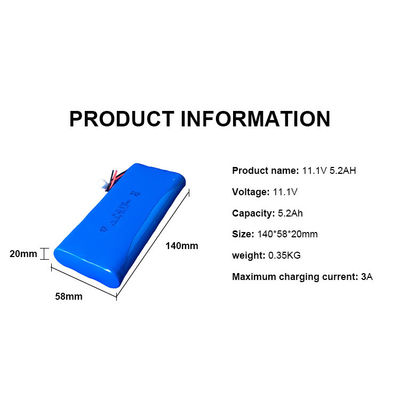 18650 tùy chỉnh Lithium Ion pin Pack Anode vật liệu bảo mật