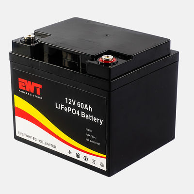 Hệ thống năng lượng mặt trời ngoài trời Pin Lithium LFP 12V sạc lại 12,8V 60Ah Pin Lithium Iron Phosphate với BMS