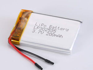 Pin Lithium Polymer Prismatic 3.7V 200MAH với điện áp sạc 4.2V