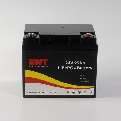 IFR26650 24V 25Ah 630Wh Lifepo4 Bộ pin cho lưu trữ năng lượng mặt trời xe máy điện