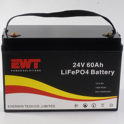 EWT LiFepo4 Battery Pack 24V 60AH Với Khả năng giám sát màn hình LCD lớn