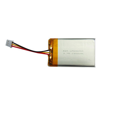Silver Lithium Polymer Battery LP503759 3.7V 1300MAH với bảo vệ quá tải Silver Shape And Color