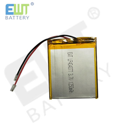 Pin Lithium Polymer màu bạc với bảo vệ mạch ngắn LP404077 3.7V 1250mAh