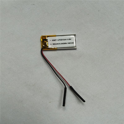LP301324 3.8V 90mAh pin Lithium Polymer Oem Odm hỗ trợ A