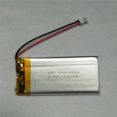 Pin Lithium Polymer bạc LP503759 3.7V 1100mAh Với PCM