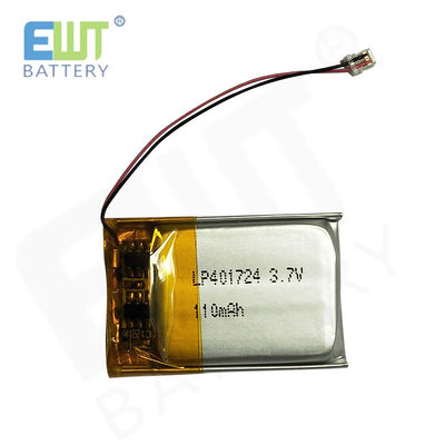 Pin Lithium Ion Polymer bạc LP401724 3.7V 110mAh cho hiệu suất đáng tin cậy và vượt trội