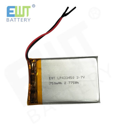 LP433450 3.7V 750mAh Li-Polymer Power Cell với bảo vệ quá mức xả