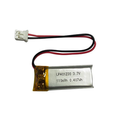 1S1P Li-Polymer Power Cell LP401230 3.7V 110mAh với PCM Giải pháp lưu trữ năng lượng tối ưu