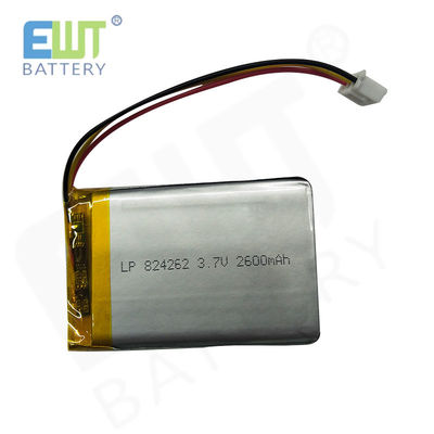 LP824262 3.7V 2600mAh Năng lượng LiPo Pack công suất cao cho thiết bị LED