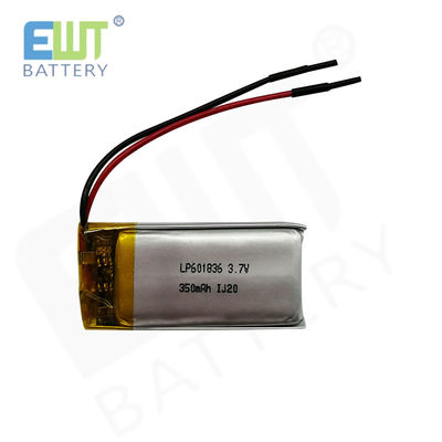 LP601836 3.7V 350mAh pin Lithium Polymer 1S1P cho vận chuyển hàng không hoặc biển lâu dài