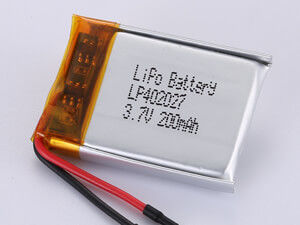 Bộ pin sạc Lithium Polymer có mật độ năng lượng cao LP402027 3.7V 200MAH cho các ứng dụng tốc độ cao 12 tháng Bảo hành