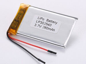 LP302540 3.7V 260MAH Tiểu loại pin Lithium Polymer tác động môi trường chứa chất độc 12 tháng bảo hành
