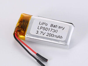 LP501730 200MAH mật độ năng lượng cao pin sạc Lithium Polymer Điện áp tối đa 0.35A 3.7V