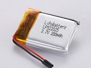 LP522025 200MAH Pin Li-ion Polymer Capacity -10C -65C Với PCM cho các ứng dụng hạng nặng và nhu cầu