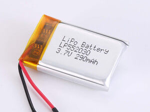500 Chu kỳ Tuổi thọ Prismatic LP552030 3.7V 290MAH Pin Lithium Polymer cho máy bay không người lái -10C -65C