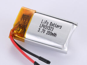 LP651523 3.7V 200MAH Prismatic Polymer Li-ion Rechargeable Cell Sự kết hợp hoàn hảo giữa hình thức và chức năng Kích thước nhỏ