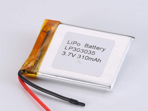 3.7V Điện áp sạc LP303035 310MAH JST Bộ kết nối xả pin Lithium Polymer sạc lại cho các ứng dụng