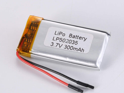 500-1000 chu kỳ LP502035 3.7V 300MAH Polymer Li-ion pin sạc lại cho hiệu suất tối ưu -20 đến 60 độ C