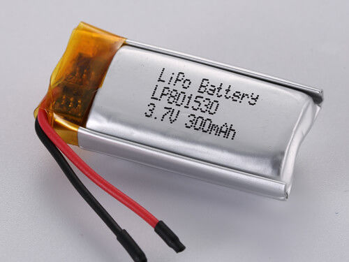 LP801530 3.7V 300MAH pin lithium polymer sạc lại cho nhiệt độ xả và dung lượng từ -20 đến 60 độ C