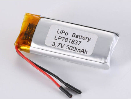 Yêu cầu của khách hàng 3.7V 500mah LiPo pin gói với dung lượng cao và pin lithium polymer pin vật liệu anode khác
