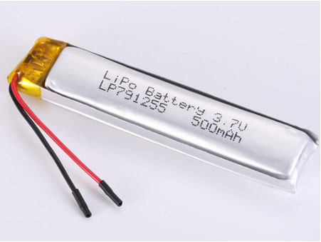 LP791255 500MAH JST / Pin Lithium Polymer tùy chỉnh cho giải pháp năng lượng công suất cao và lâu dài bằng đường bay