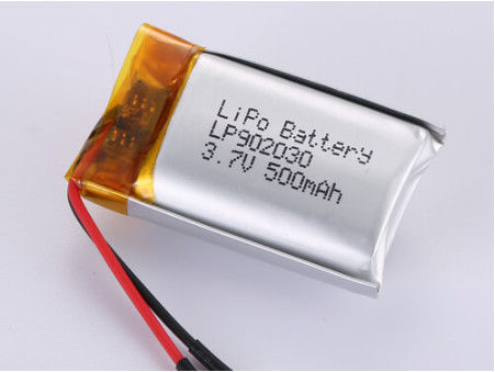 LP902030 3.7V 500MAH LiPo Pack công suất cao CC / CV Phương pháp sạc và hóa học polyme lithium