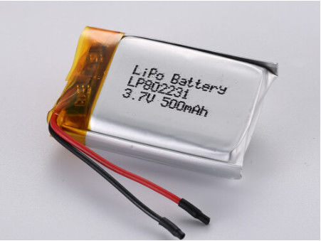 LP802231 3.7V 500MAH Silver Lithium Polymer Battery với các ứng dụng rộng và bảo vệ PCB