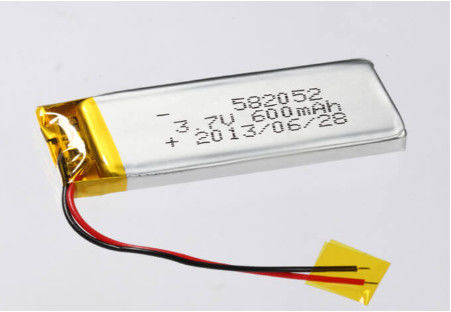 3.7V 600MAH CC/CV Phương pháp sạc pin Li-ion Prismatic Các nhà sản xuất 582052 Pin Lithium Polymer Bạc