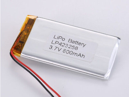 LP423258 3.7V 800MAH Thành phần hóa học Pin Lithium Polymer Li-ion pin sạc cho công nghiệp