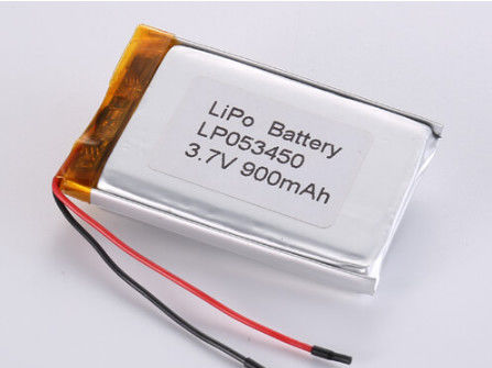 LP053450 3.7V 900MAH pin Li-ion nhà sản xuất Thành phần hóa học Lithium Polymer Capacity High LiPo Pack Nhiệt độ xả -20°C đến 60°C