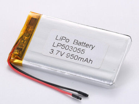 LP503055 3.7V 950MAH pin Li-ion Long-Durable Lithium Polymer Rechargeable Battery Nhiệt độ xả -20°C đến 60°C