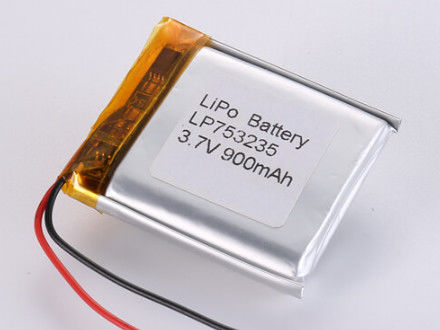 LP753235 3.7V 900MAH pin Li-ion nhà sản xuất pin sạc Polymer Li-ion pin sạc lại -20°C đến 60°C nhiệt độ xả cho nhu cầu của bạn