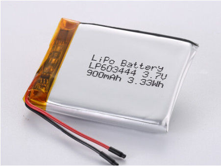 LP603444 3.7V 900MAH pin Li-ion nhà sản xuất kích thước đồng xu pin Lithium Polymer lớp A cho thiết bị sạc