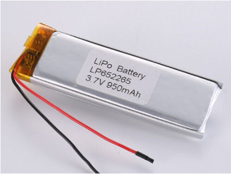 LP652265 3.7V 950MHA pin Li-ion các nhà sản xuất vật liệu anode khác LiPo Pack công suất cao cho thị trường quốc gia bởi EWT
