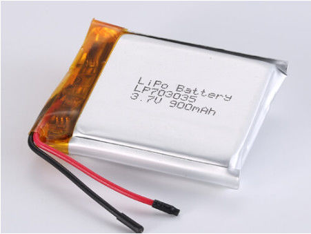 LP703035 3.7V 900MAH pin Lithium Polymer với mạch bảo vệ và nhiệt độ xả -20 °C đến 60 °C