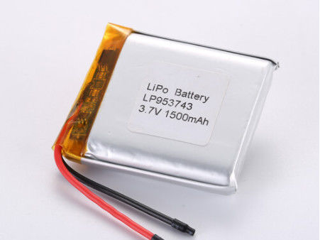 LP953743 3.7V 1500MAH Li-ion pin nhà sản xuất Long-Lasting Lithium Polymer Rechargeable Battery -20°C đến 60°C