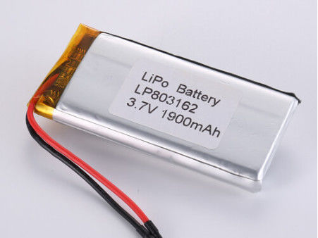 LP803162 3,7V 1900mah pin Li-ion nhà sản xuất LiPo Pack dung lượng cao với Soft Pack bao gồm