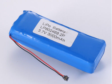 LP802468 3.7V 3000MAH pin Lithium Polymer để lưu trữ năng lượng Bảo vệ sạc quá mức JST / Tùy chỉnh