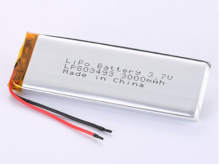 LP803493 3.7V 3000MAH Các nhà sản xuất pin Li-ion JST / Loại kết nối tùy chỉnh cho hiệu suất lâu dài