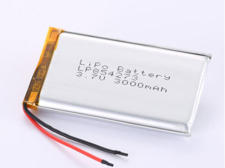 LP854273 3.7V 3000MAH Pin Lithium Polymer CC / CV Phương pháp sạc Bảo vệ quá mức xả JST / Loại kết nối tùy chỉnh