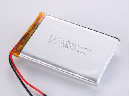 LP755070 3.7V 3000MAH Các nhà sản xuất pin Lithium Polymer với phương pháp sạc CC / CV và JST / Loại kết nối tùy chỉnh