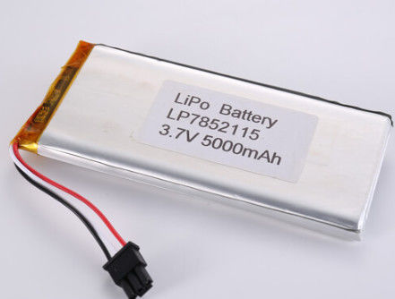 LP7852115 3.7V 5000MAH Các nhà sản xuất pin Li-ion Oem Odm hỗ trợ gói LiPo dung lượng cao với thời gian sạc 2-3 giờ