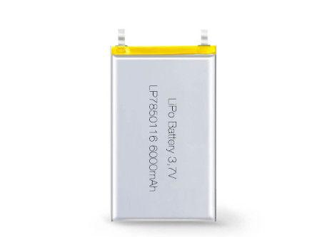Hỗ trợ OEM ODM pin Lithium Polymer với vật liệu anode khác LP7850116 6000mAh 3.7V Li Ion Battery