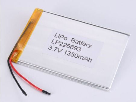Bảo vệ quá tải pin Lithium Polymer sạc nhanh với điện áp mở 3,7V và bảo vệ PCB LP226693 3,7V 1350MAH