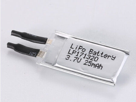 LP171320 3.7V 25MAH Pin Lithium Polymer Sạc lại nhẹ và mạnh mẽ với bảo vệ PCB