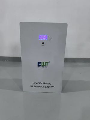 Thành phần hóa học Lithium Iron Phosphate LiFePO4 EWT 51.2V 100Ah pin cho toàn bộ nhà lưu trữ năng lượng hệ thống lưới kết nối