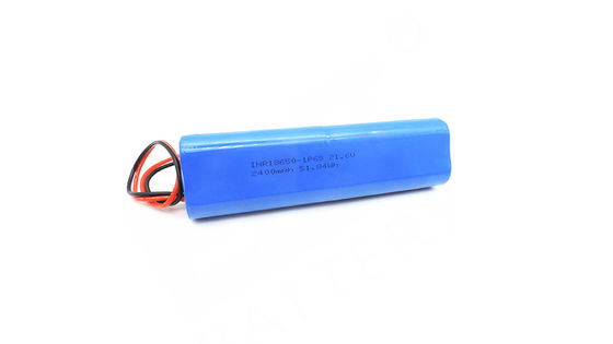 Khối pin lithium ion 18650 21.6v 2400mah có thể tùy chỉnh với đầu nối dây, vỏ ABS và các cell hình trụ